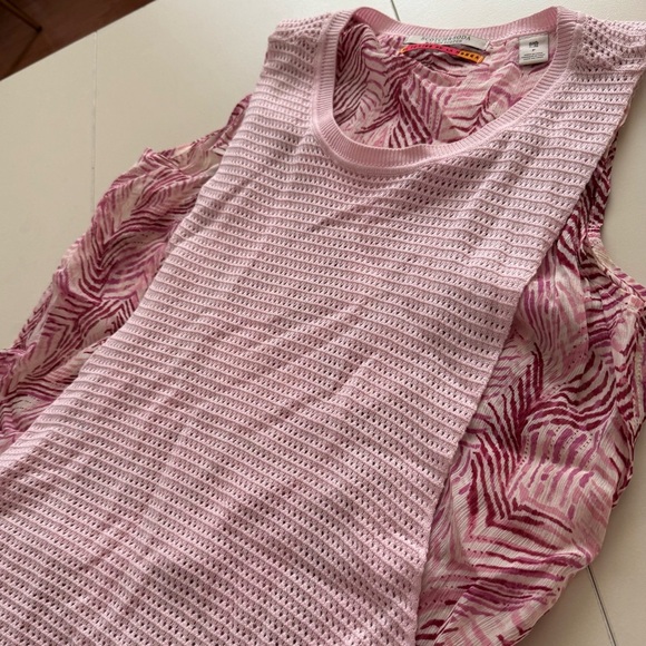 Scotch & Soda Women’s Knit Light Sleeveless Pink Multi Shades Top Limited Ed P/S - Picture 5 of 5